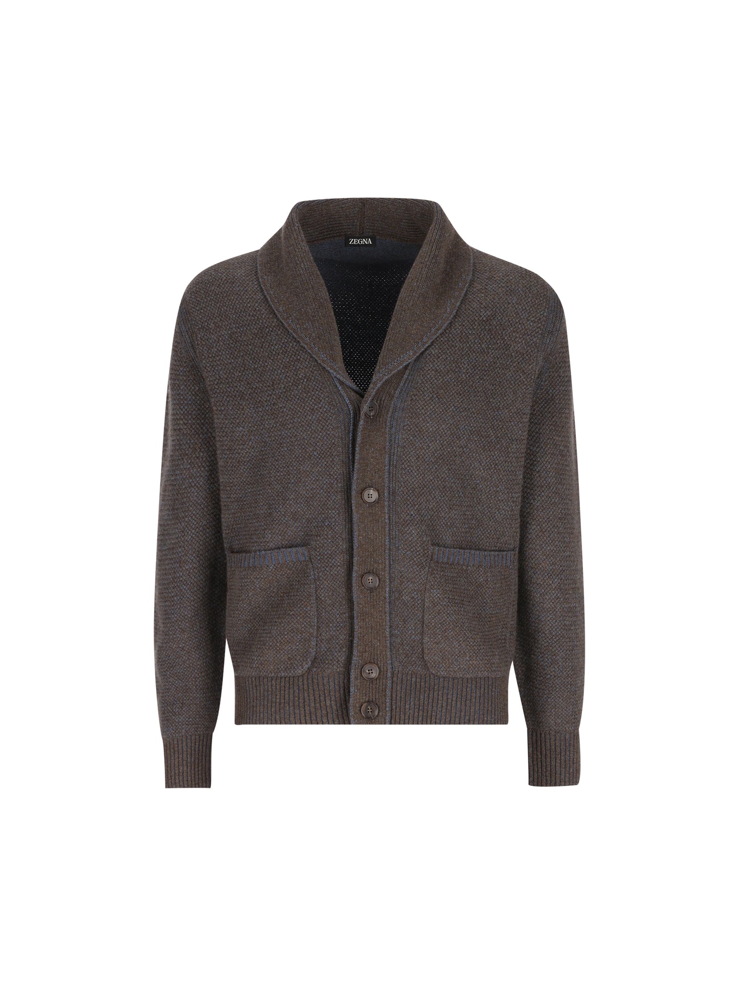 Cardigan in Cashmere e Lana con Collo Sciallato RUIB87A4 155VB9 ZEGNA 