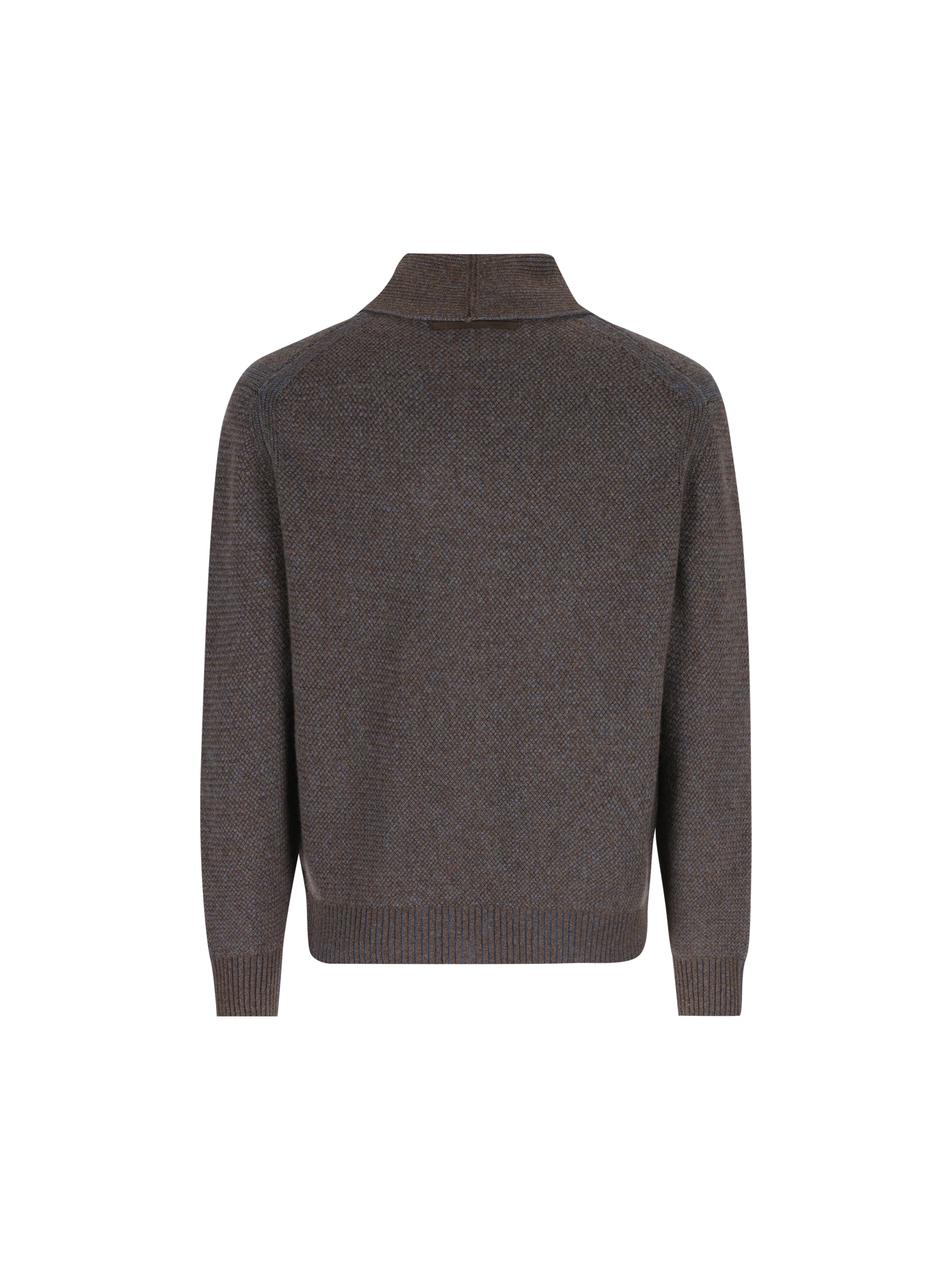 Cardigan in Cashmere e Lana con Collo Sciallato RUIB87A4 155VB9 ZEGNA 