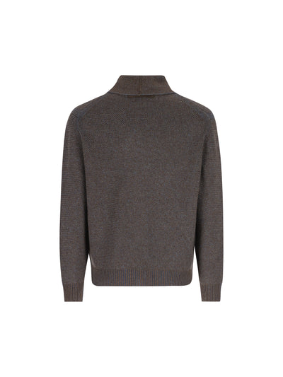 Cardigan in Cashmere e Lana con Collo Sciallato RUIB87A4 155VB9 ZEGNA 