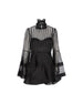Mini Abito a Campana Valiant in organza di seta 0250DF261 BLK ZIMMERMANN 