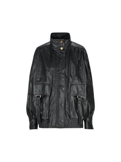 Bomber in pelle Valiant in nero 1013JF261 BLK ZIMMERMANN 