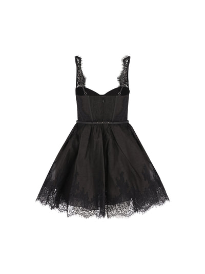 Mini abito Valiant con pizzo 9399DF261 BLK ZIMMERMANN 
