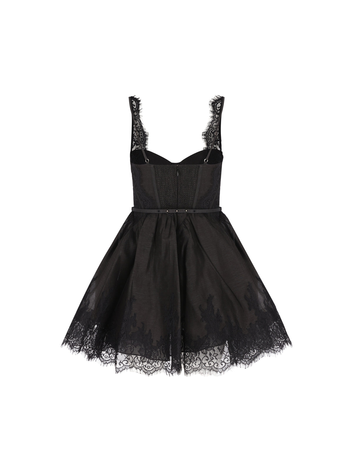 Mini abito Valiant con pizzo 9399DF261 BLK ZIMMERMANN 
