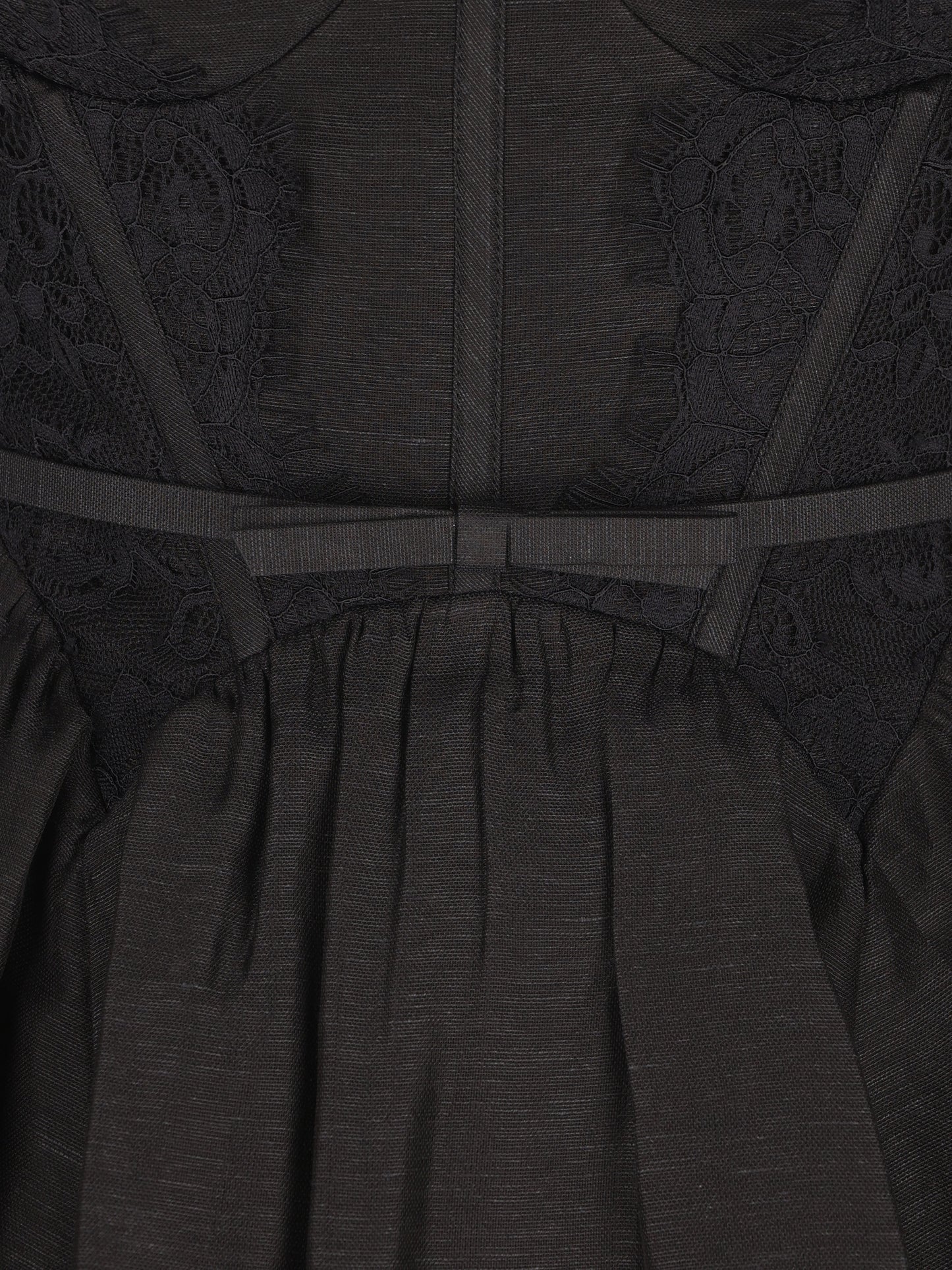 Mini abito Valiant con pizzo 9399DF261 BLK ZIMMERMANN 