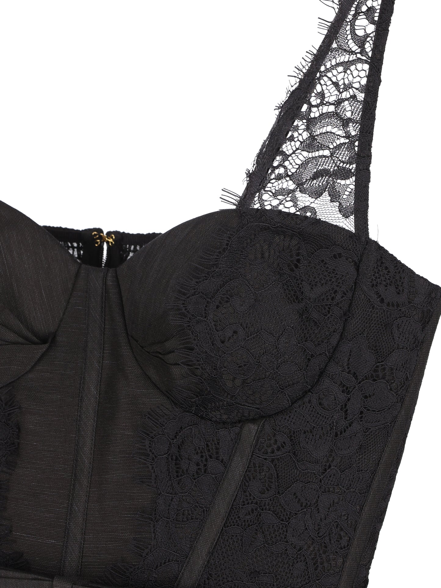 Mini abito Valiant con pizzo 9399DF261 BLK ZIMMERMANN 