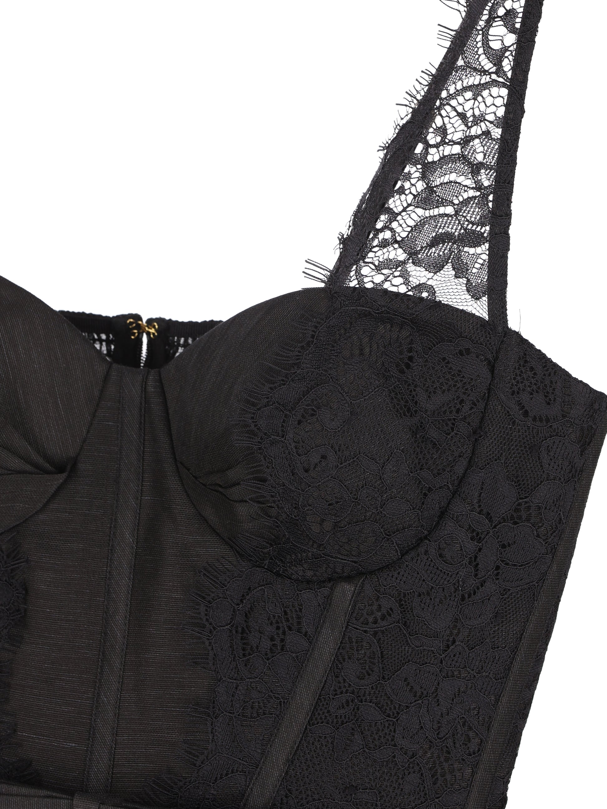 Mini abito Valiant con pizzo 9399DF261 BLK ZIMMERMANN 