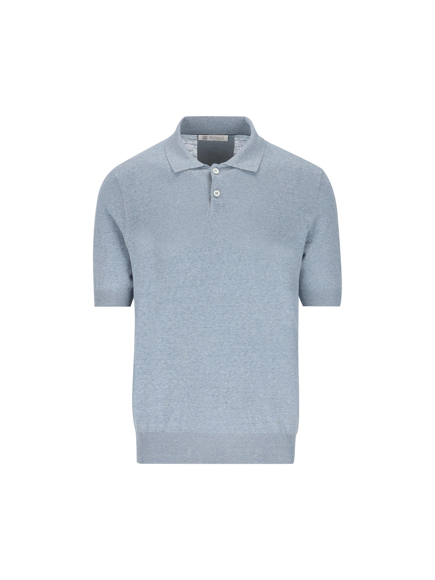 Polo realizzata in lino e seta. MSL806105 C7864 BRUNELLO CUCINELLI 