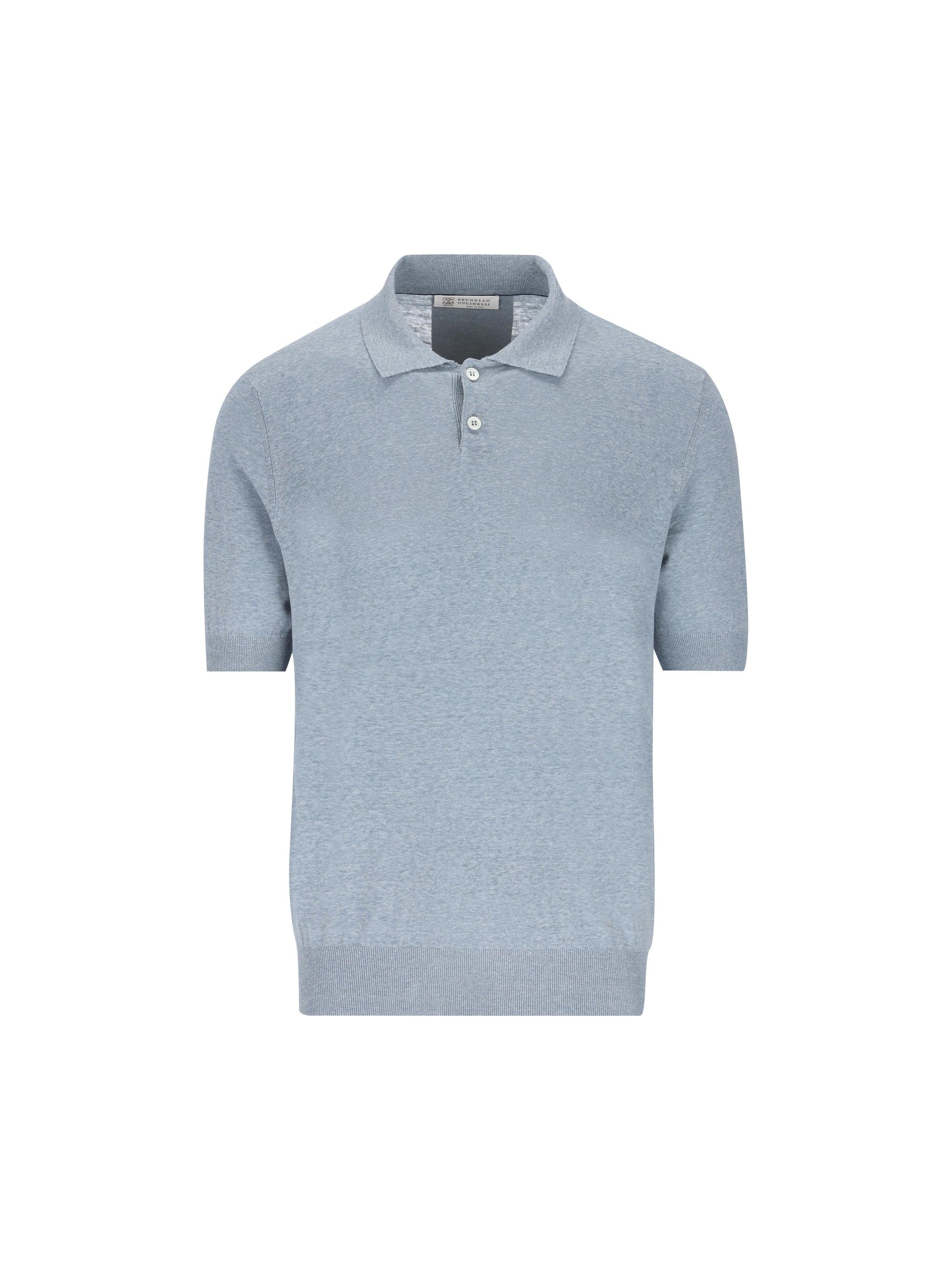 Polo realizzata in lino e seta. MSL806105 C7864 BRUNELLO CUCINELLI 