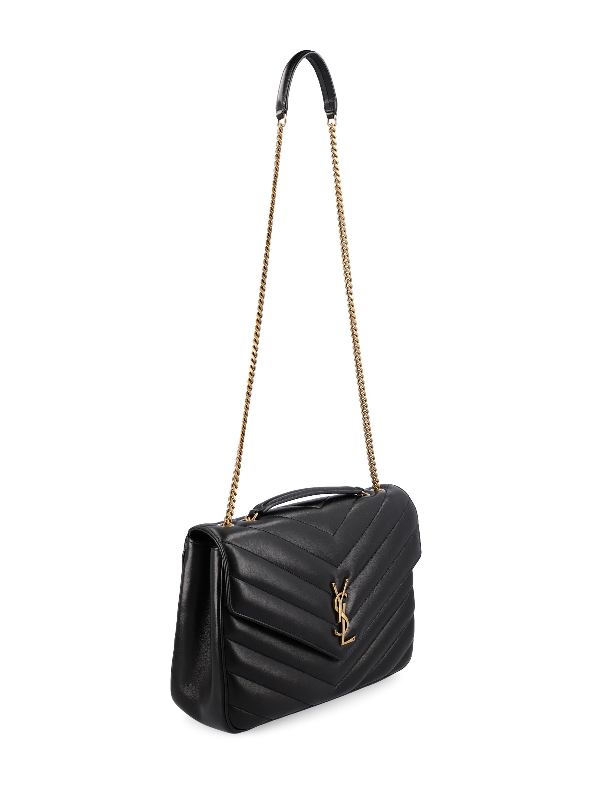 Borsa LOULOU large in pelle di agnello trapuntata 803541 AAEAX1000 SAINT LAURENT 