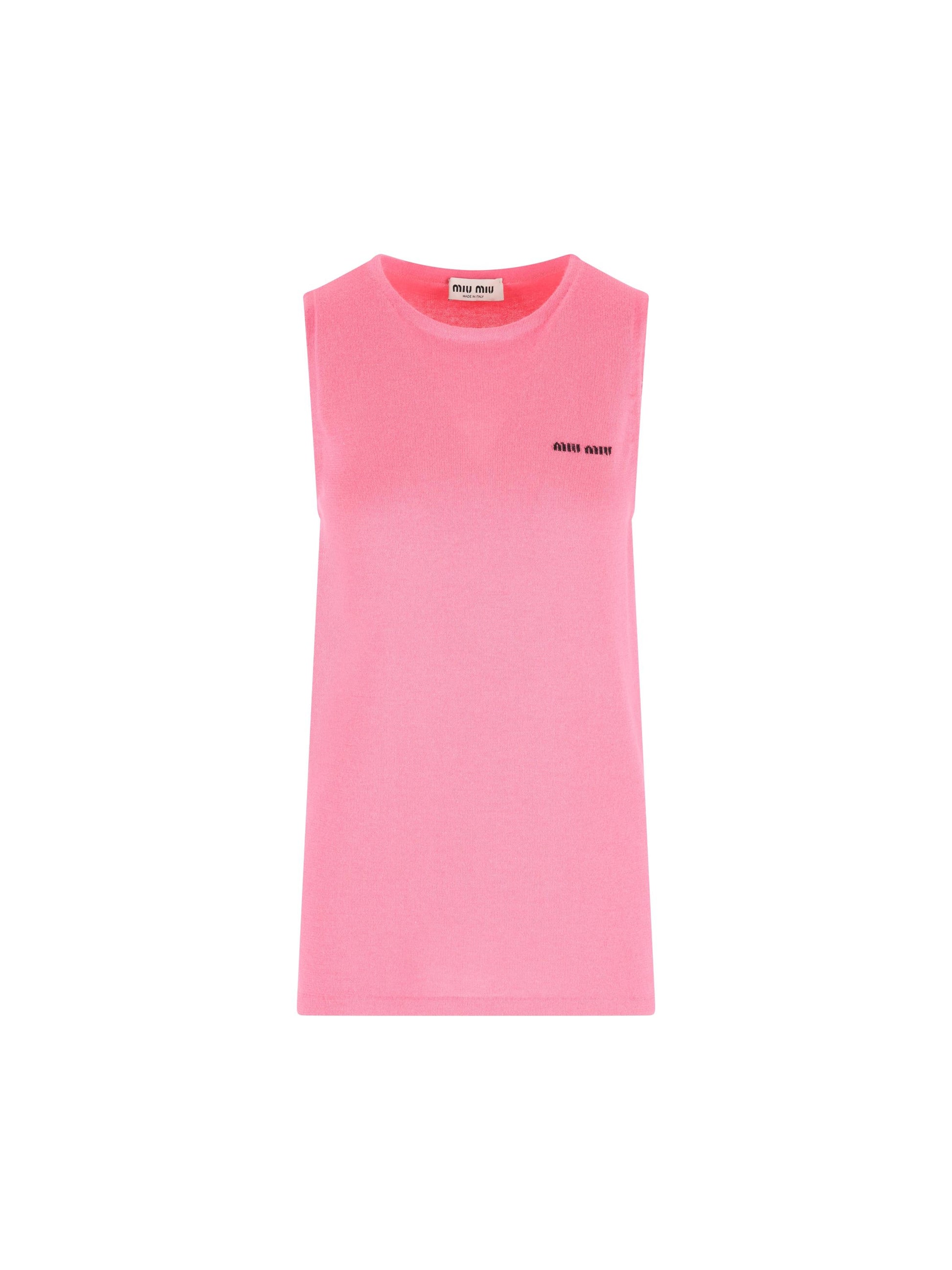 Top Smanicato in Seta e Cashmere MMV314 17I7F0AEJ MIU MIU 