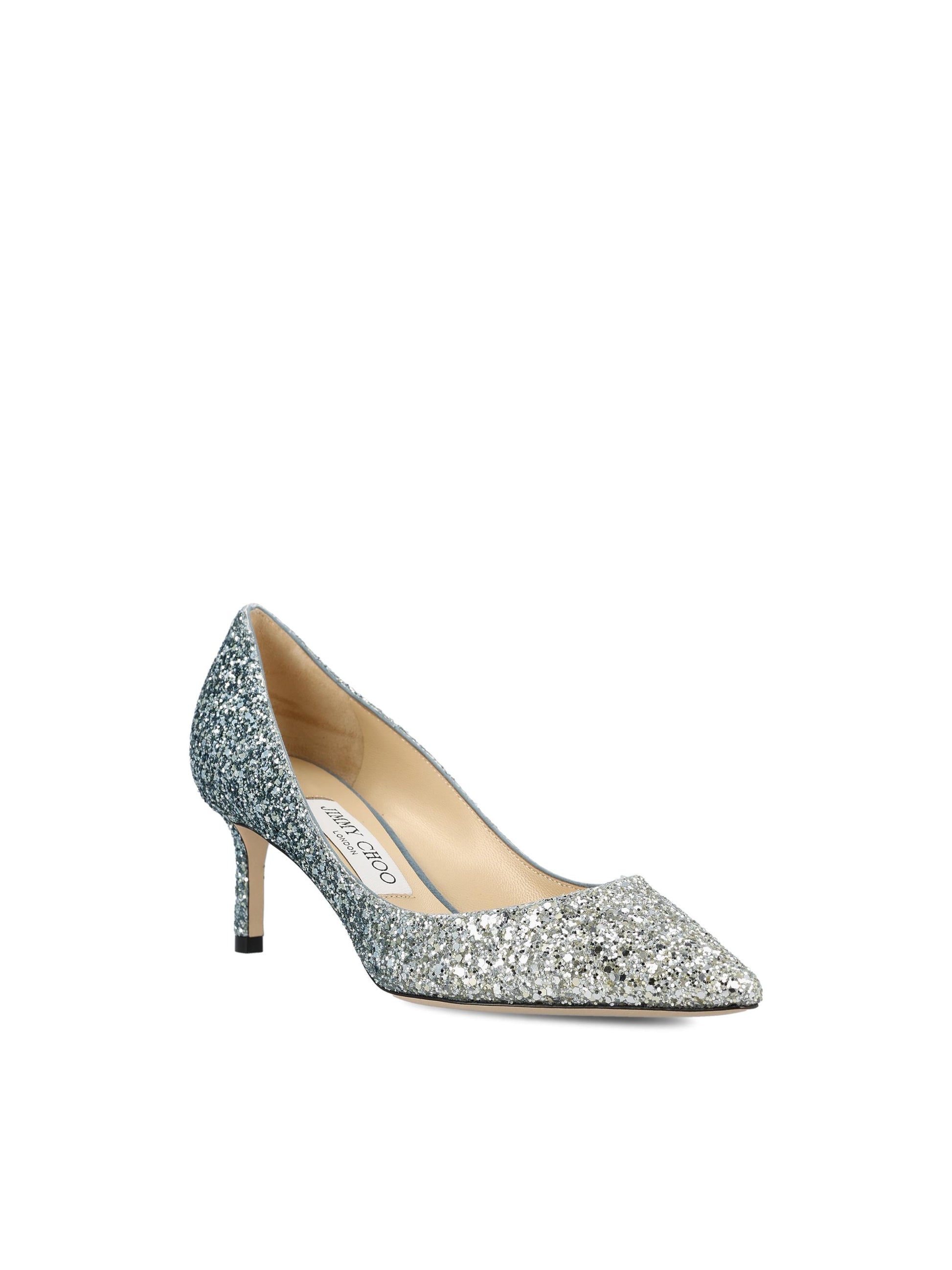 JIMMY CHOO ROMY 60BRESILVER/DUSK BLUE