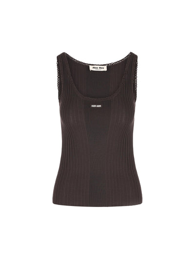 Canotta realizzata in lana vergine. MMV326 18TWF0003 MIU MIU 