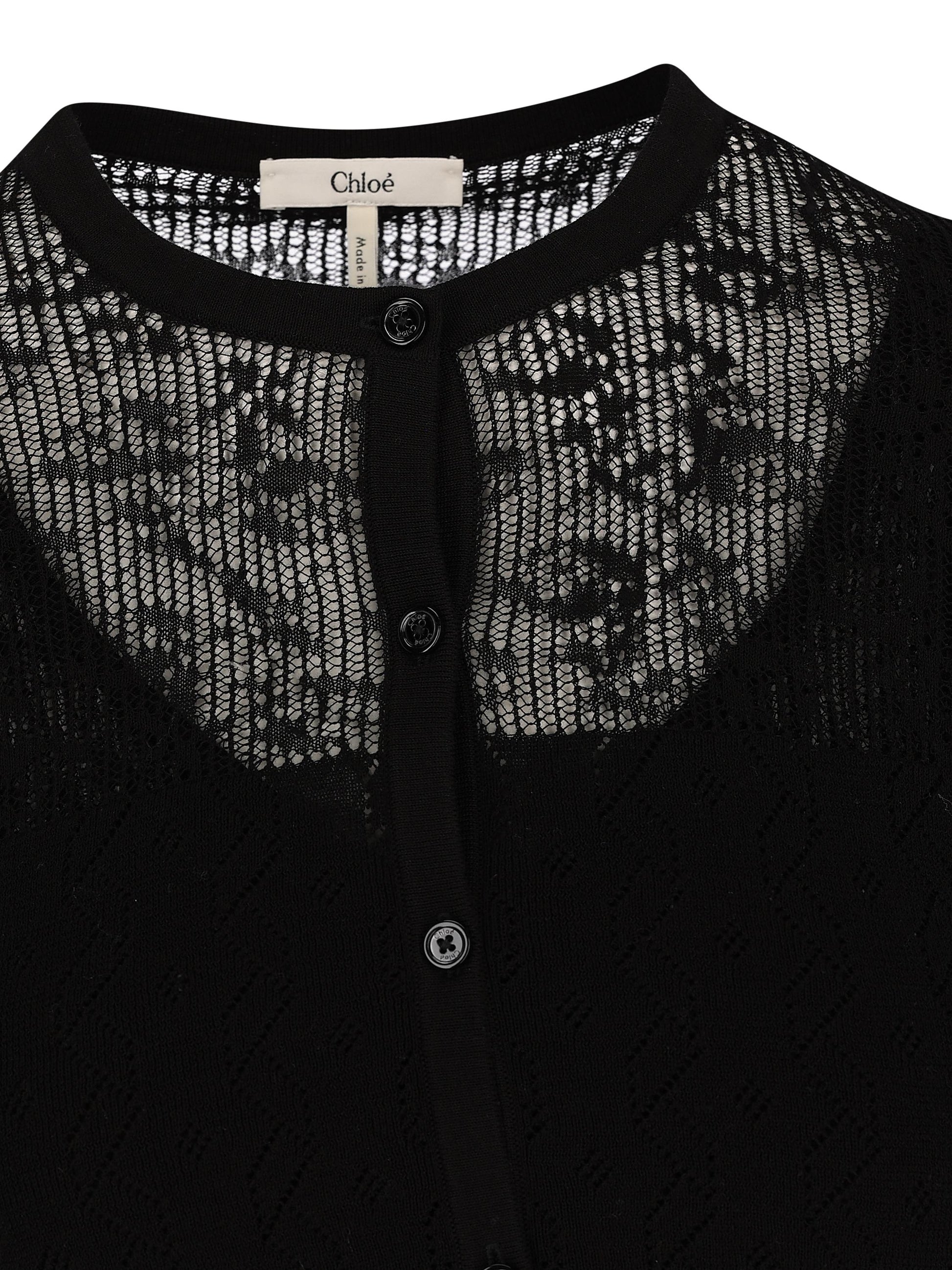 Twin set composto da canotta e cardigan in maglia di cotone. CH25AMX03611 001 CHLOE' 