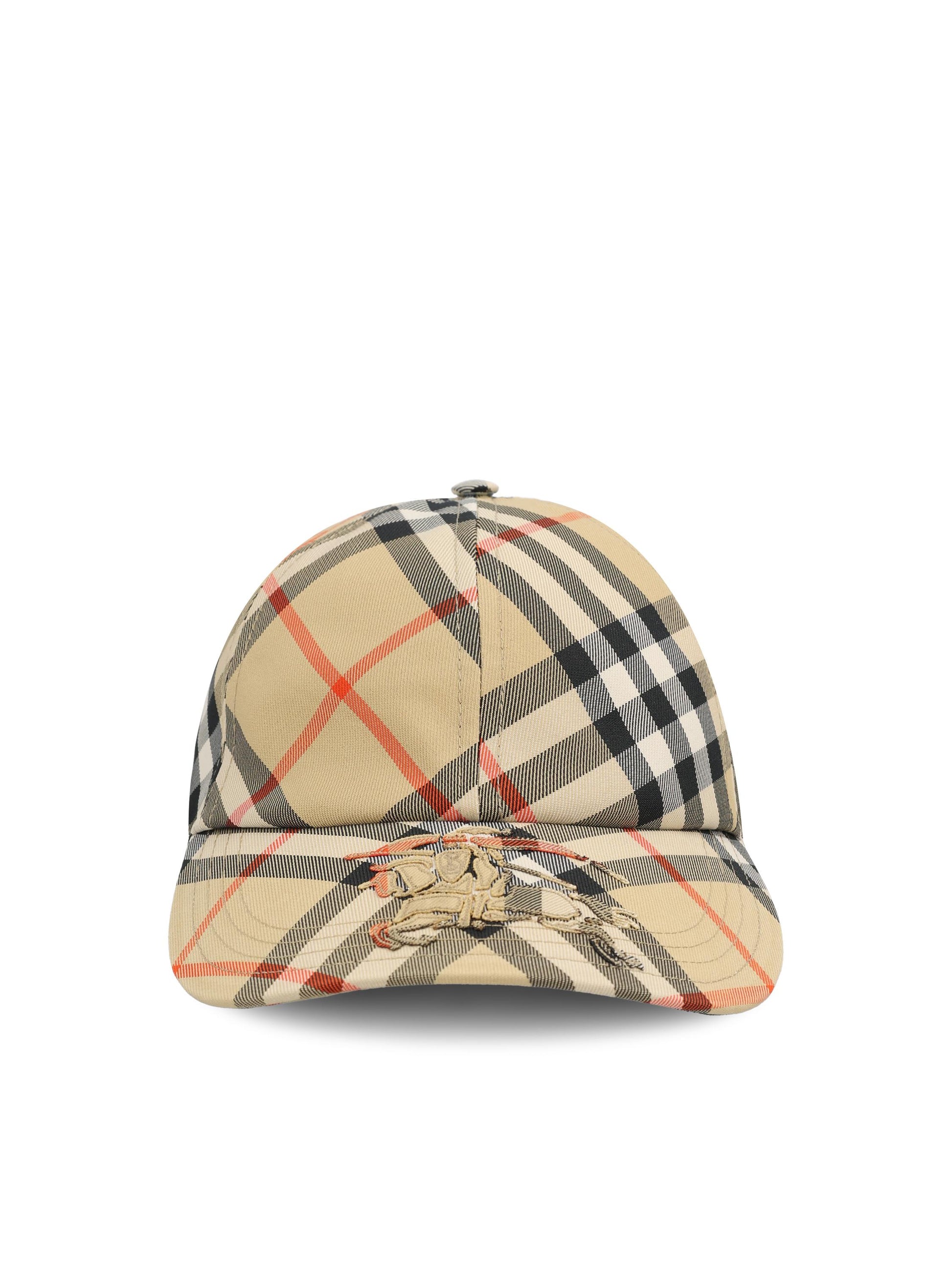 Berretto da baseball in cotone e poliestere con motivo Burberry Check 8100741 B9368 BURBERRY 