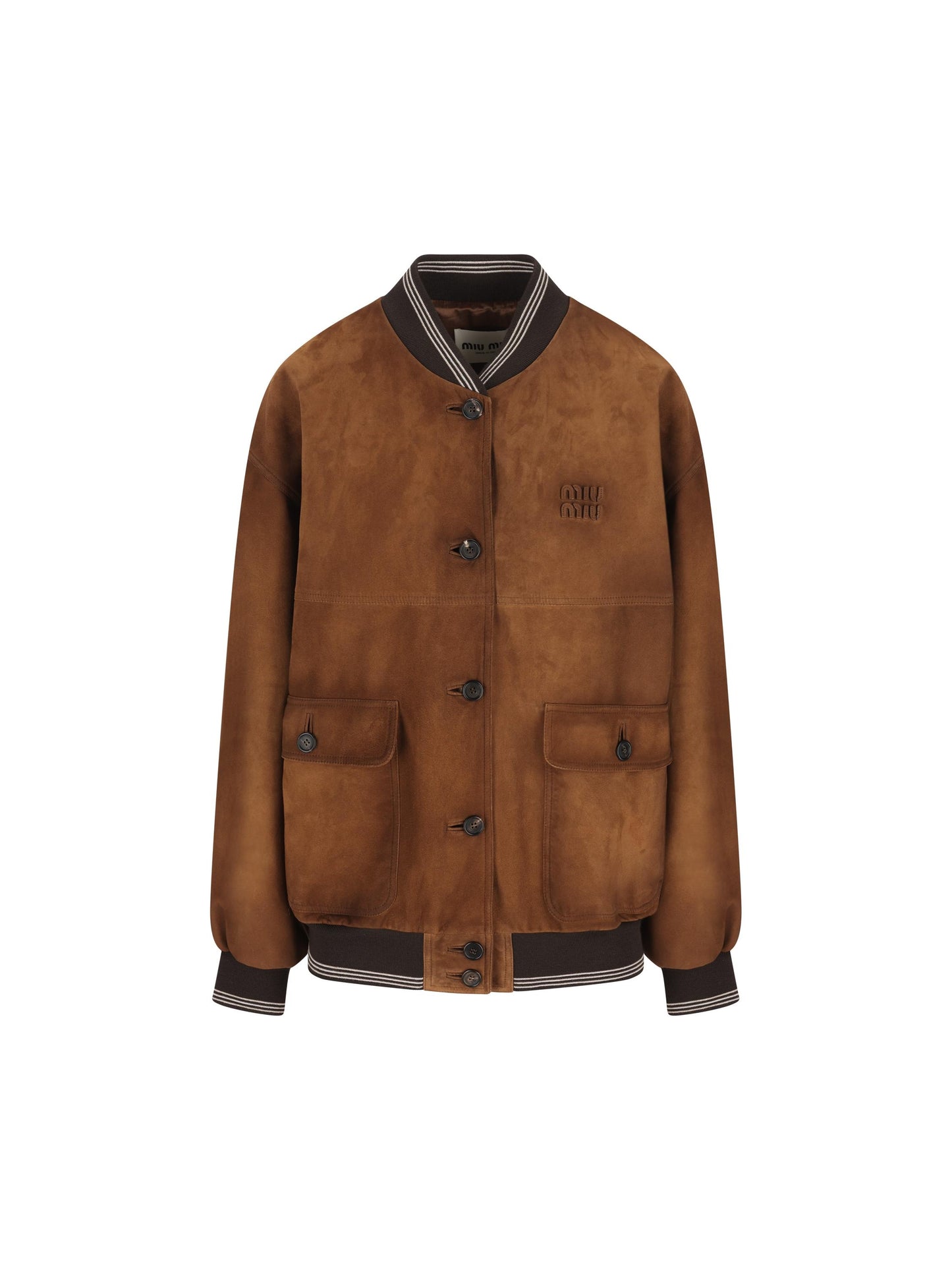 Blouson realizzata in pelle scamosciata. MPV997 104RF0134 MIU MIU 