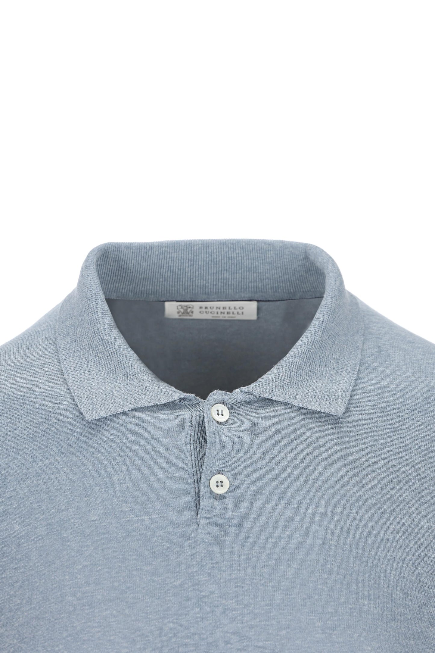 Polo realizzata in lino e seta. MSL806105 C7864 BRUNELLO CUCINELLI 