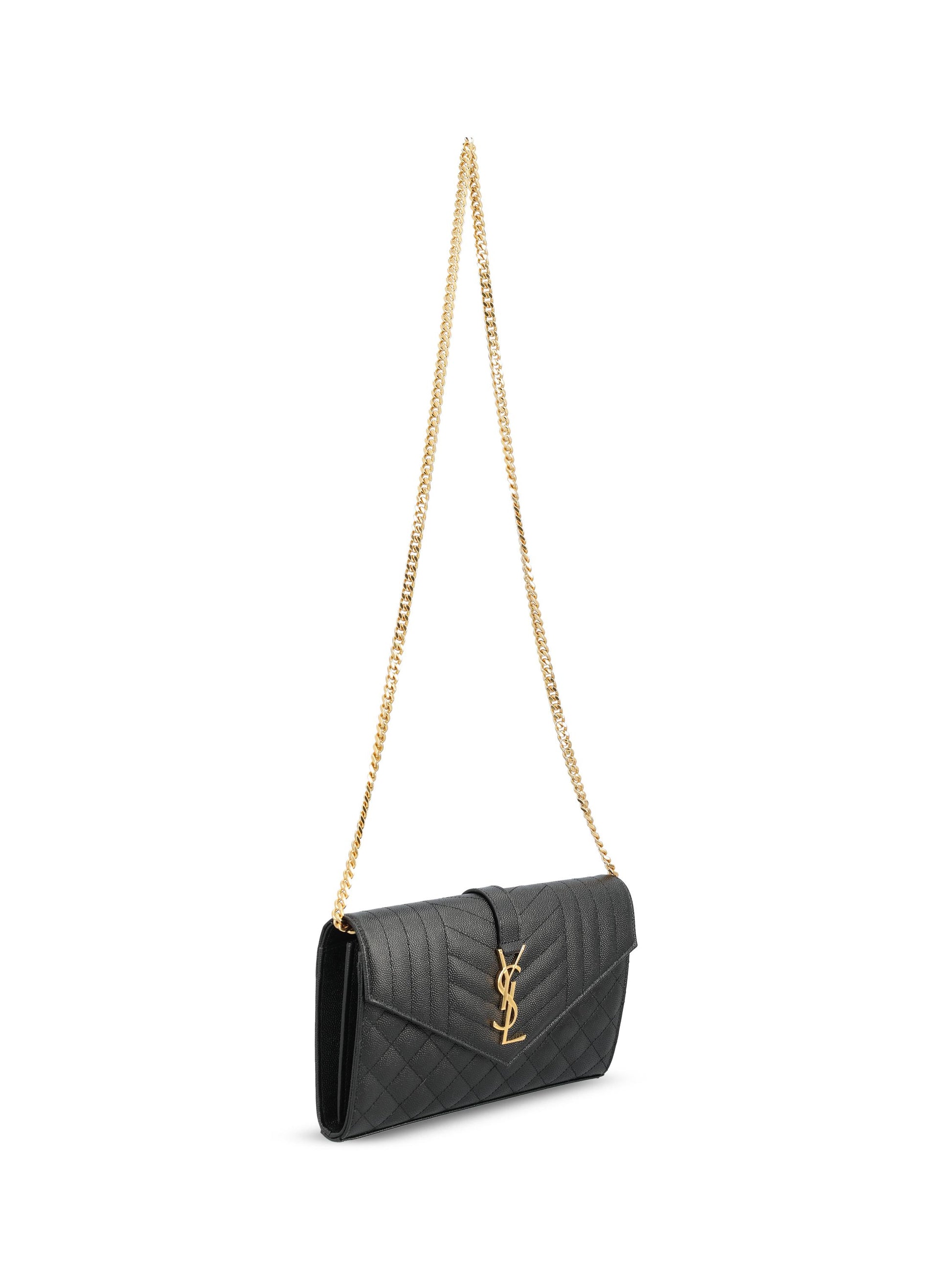 Pochette realizzata in pelle martellata. 620280 BOW911000 SAINT LAURENT 