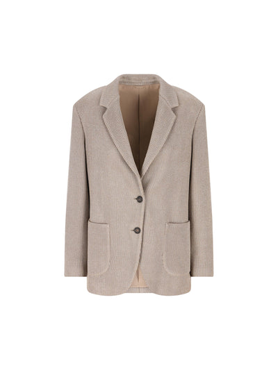 Giacca in maglia di cotone e viscosa Sparkling costa inglese con monile M0AZT7511 CXB87 BRUNELLO CUCINELLI 