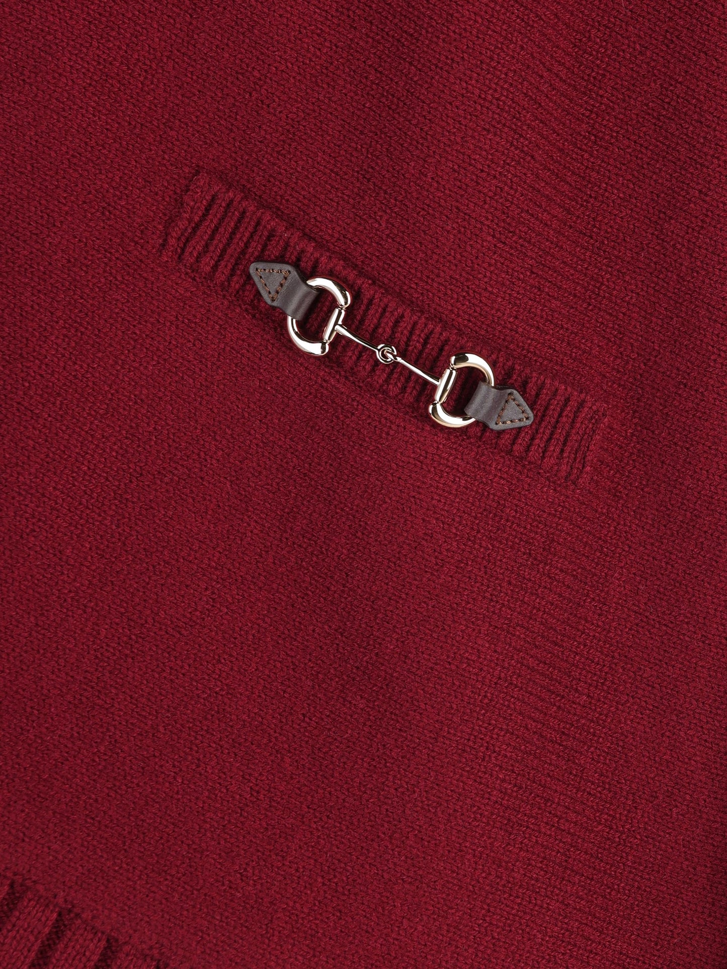 Cardigan in lana vergine e cashmere con dettaglio Morsetto 836378 XKE0Y6122 GUCCI 