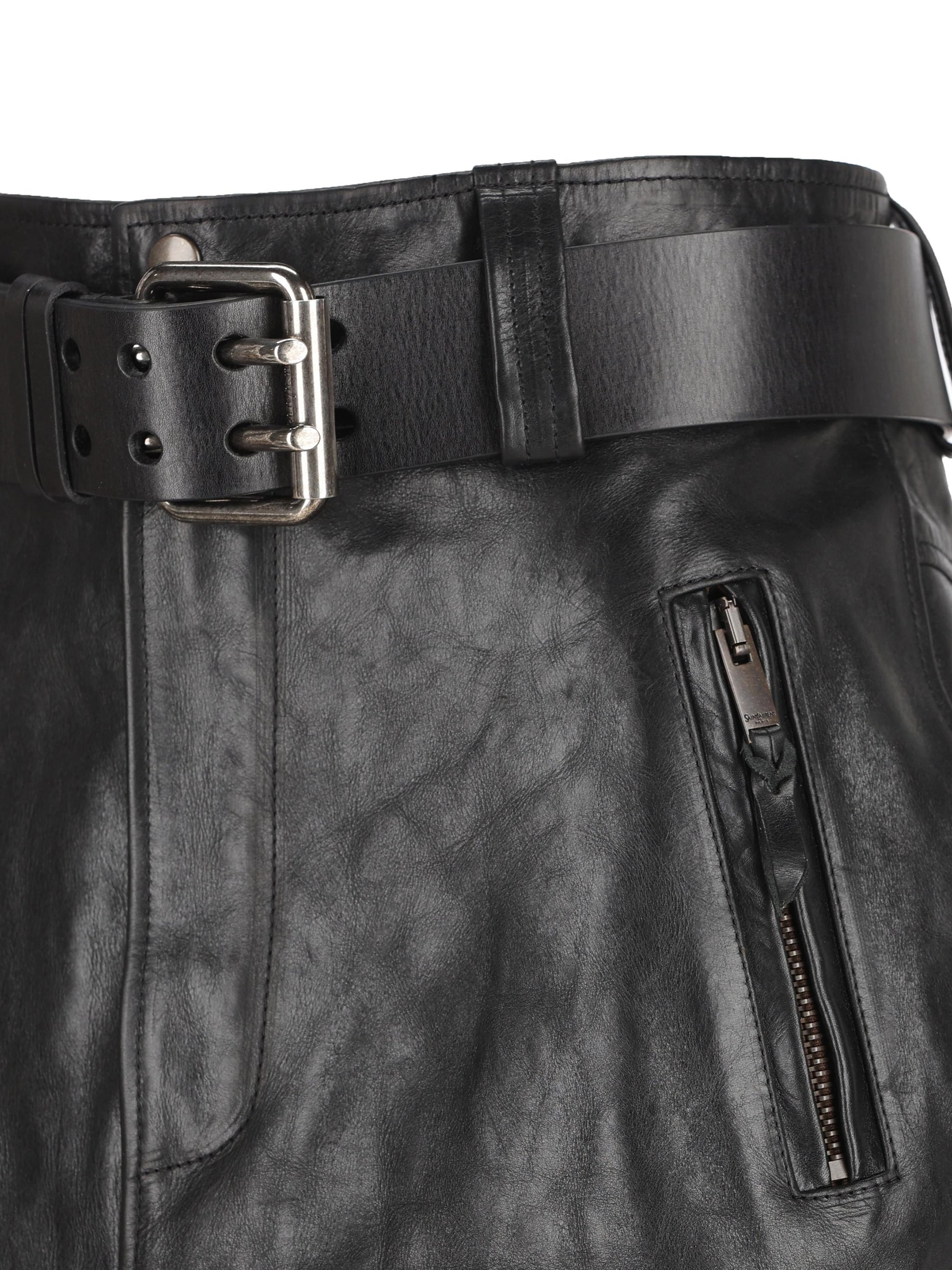 Gonna realizzata in pelle di vitello. 865021 YCVD21000 SAINT LAURENT 