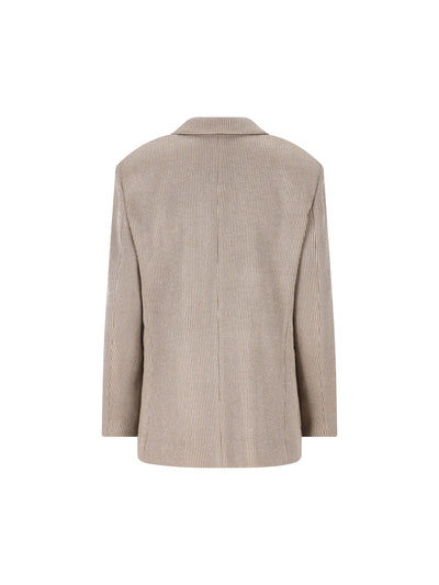 Giacca in maglia di cotone e viscosa Sparkling costa inglese con monile M0AZT7511 CXB87 BRUNELLO CUCINELLI 