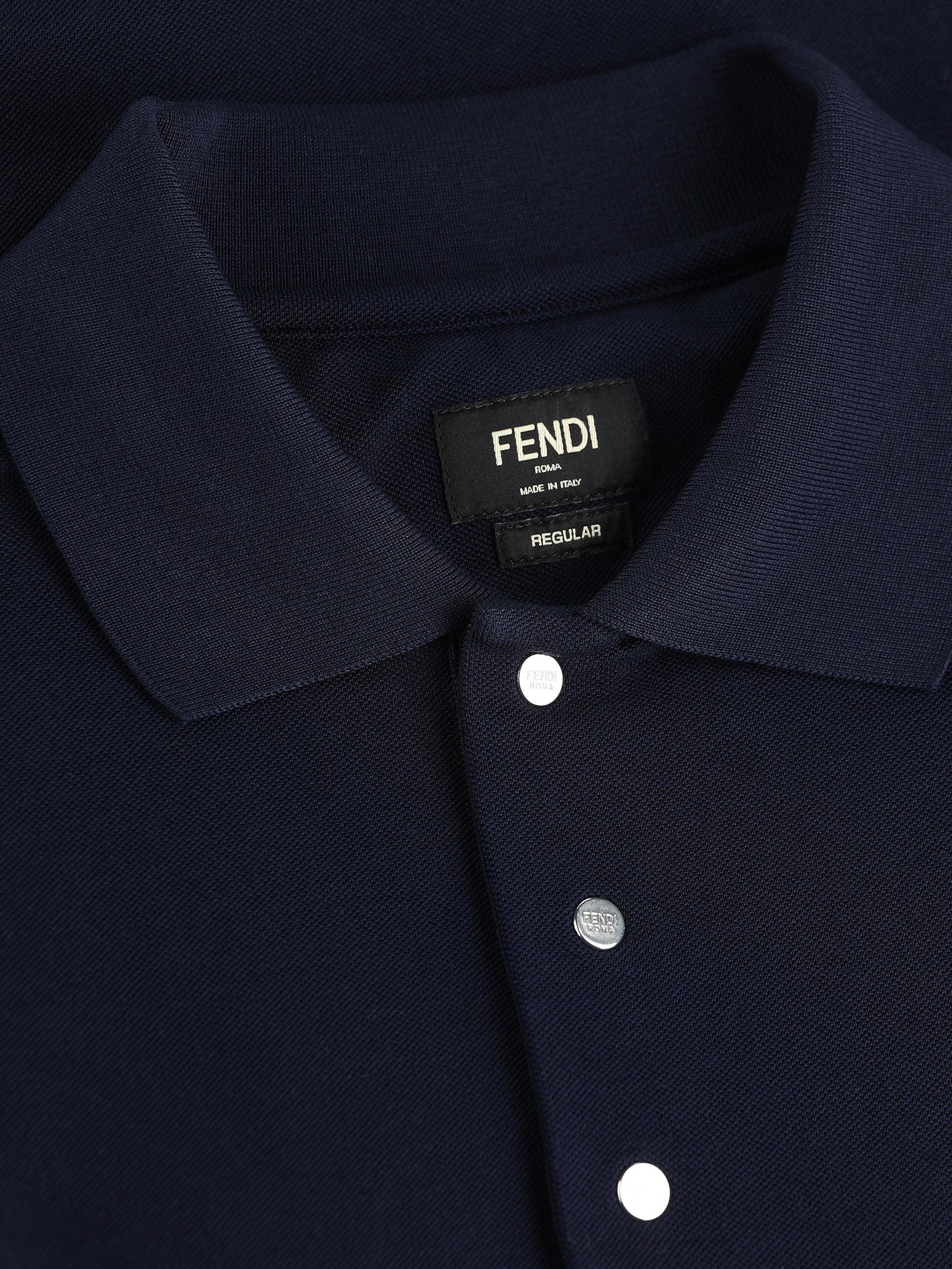Polo in cotone blu navy FY1309 AY0IF0QB0 FENDI 
