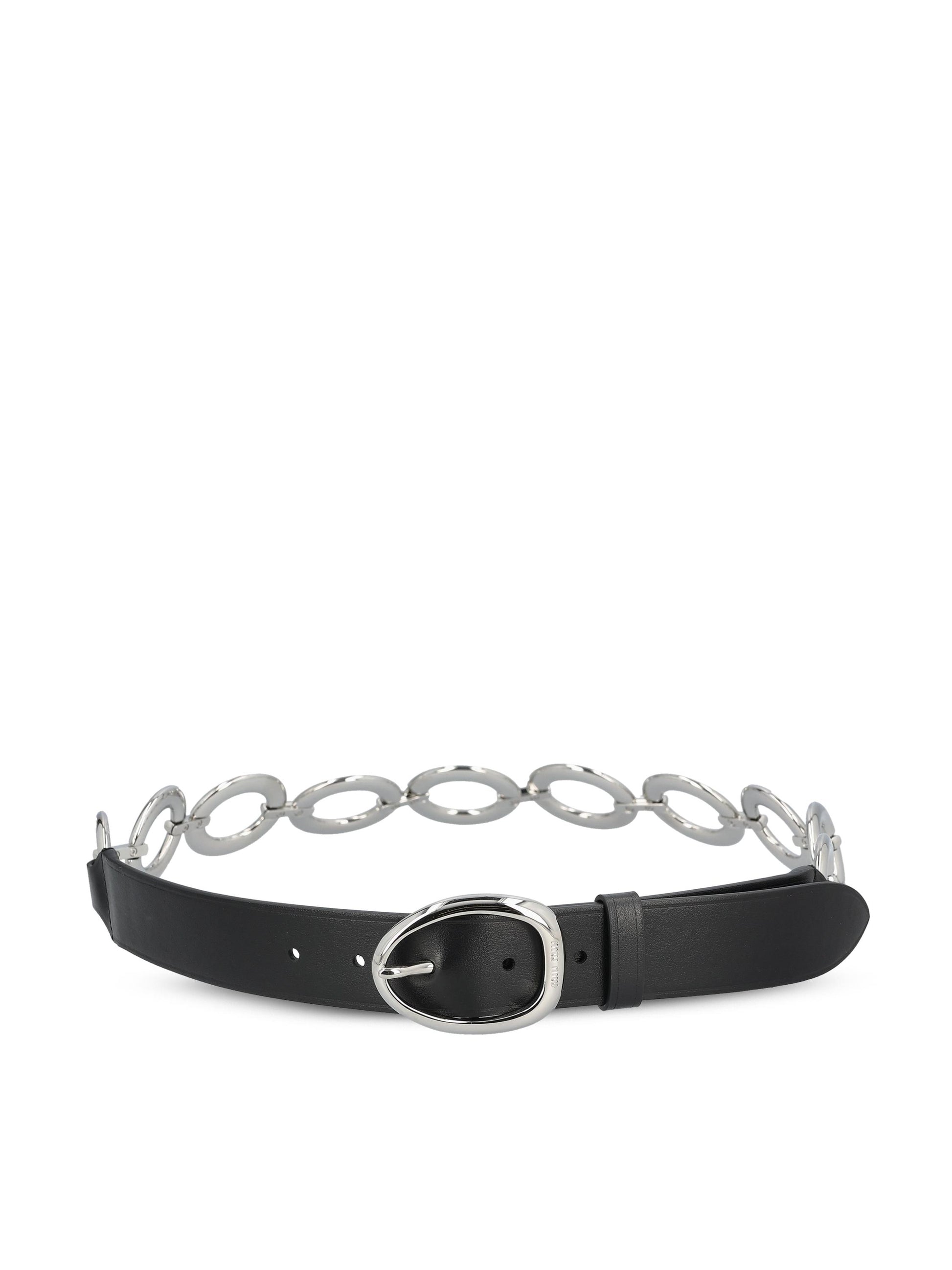 Cintura realizzata in pelle di vitello. 5CC682 2IBWF0633 MIU MIU 