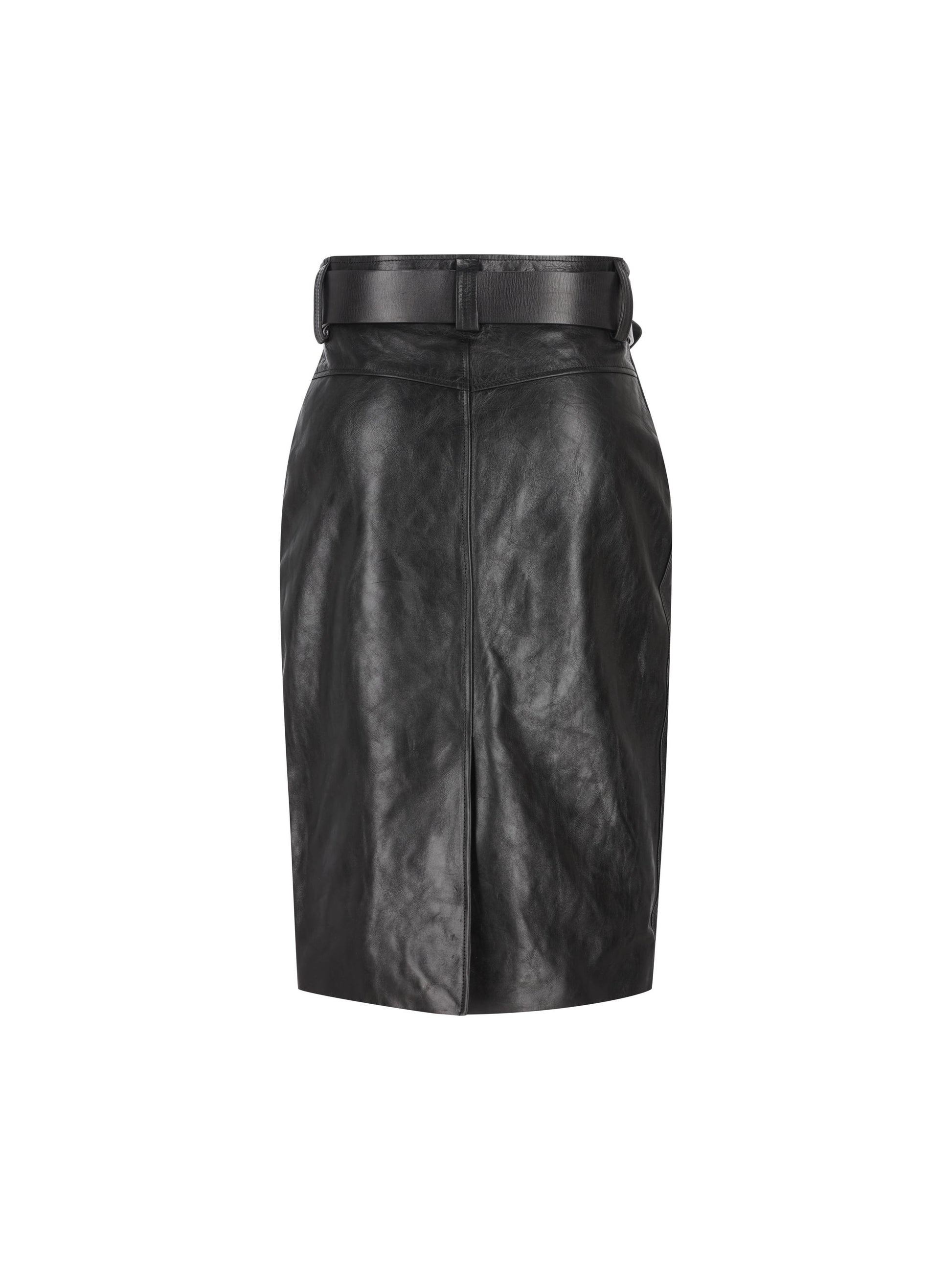 Gonna realizzata in pelle di vitello. 865021 YCVD21000 SAINT LAURENT 