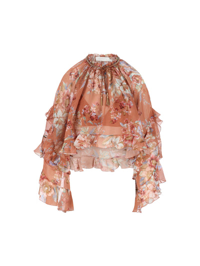 Blusa realizzata in cotone e seta. 5689TRS261 CNFL ZIMMERMANN 