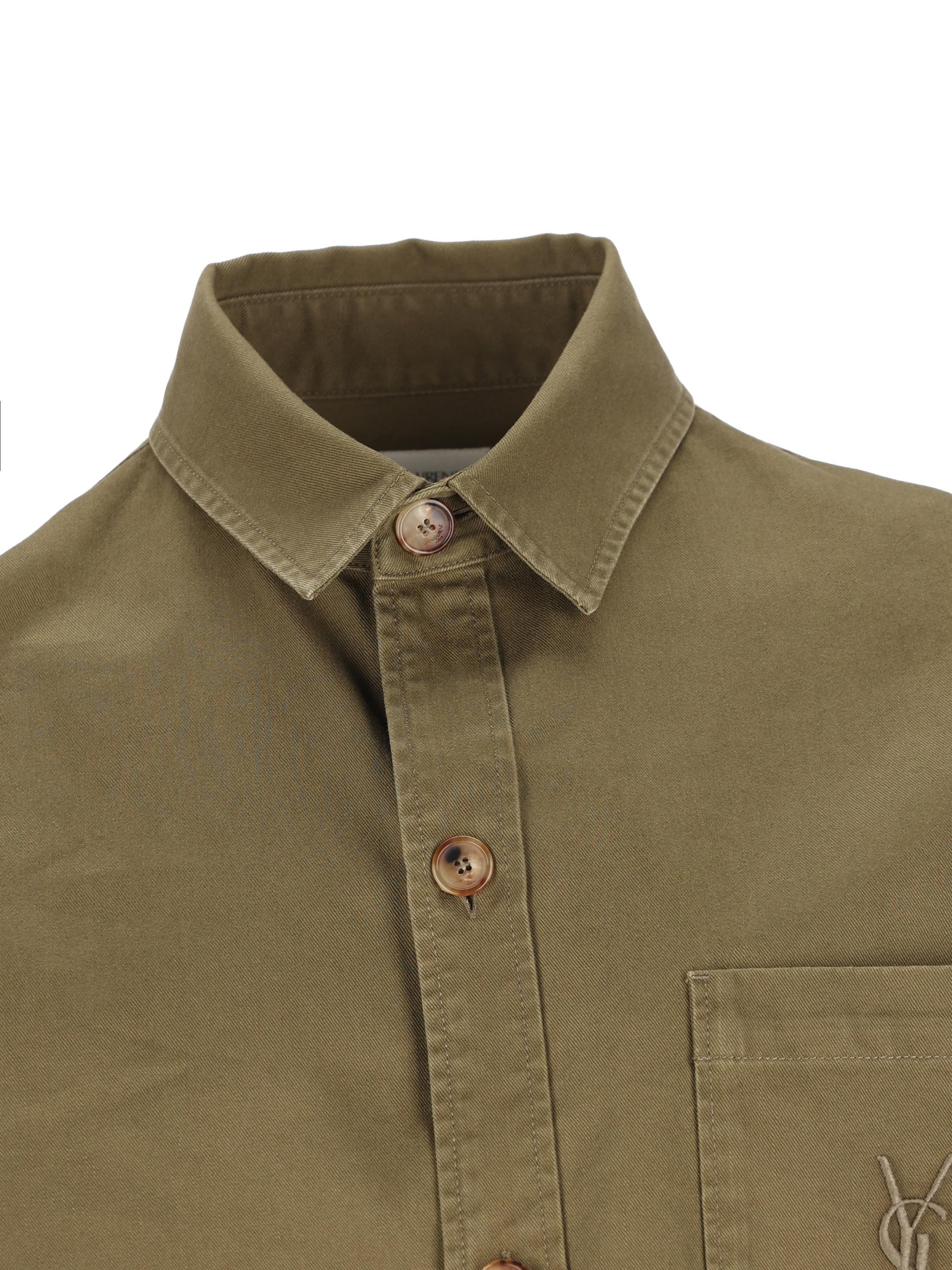 Overshirt realizzata in cotone e lino. 838697 Y253W3530 SAINT LAURENT 