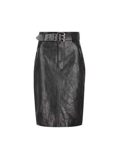 Gonna realizzata in pelle di vitello. 865021 YCVD21000 SAINT LAURENT 