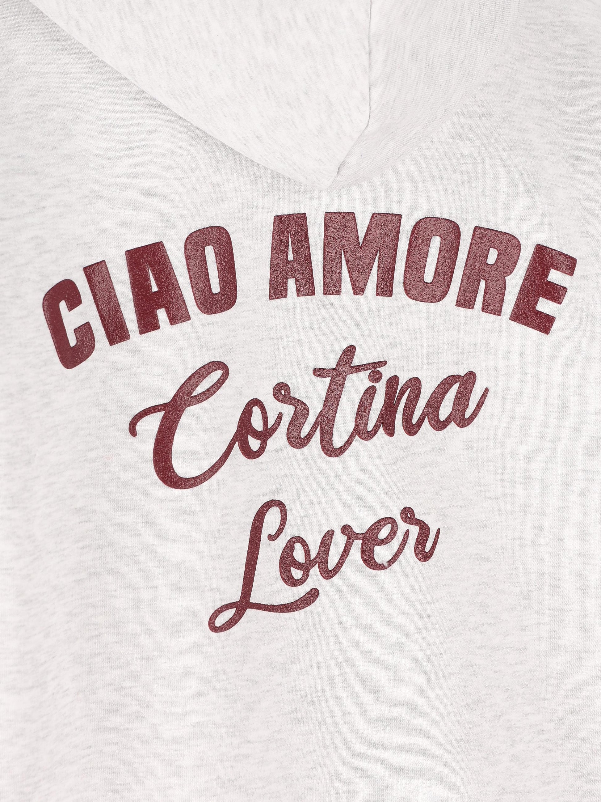 Felpa con cappuccio Ciao Amore Cortina Lover F25ET2322K 38 GIADA BENINCASA 