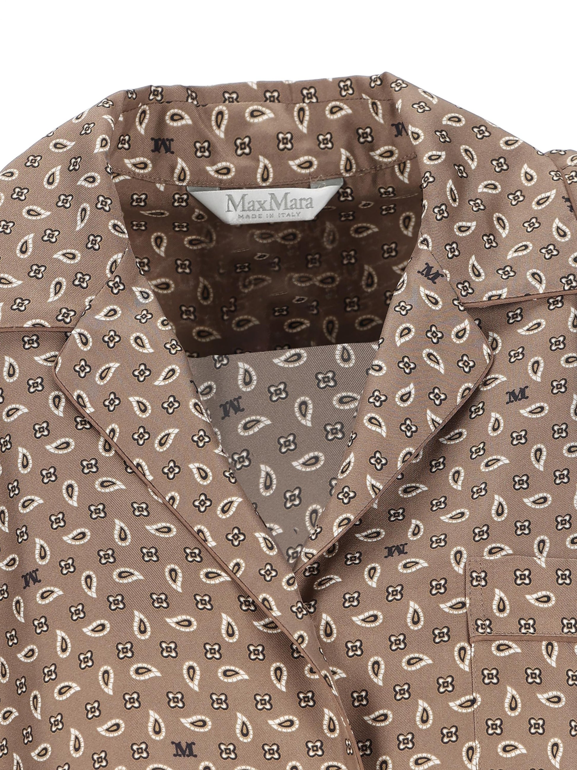 Camicia semiaderente in seta stampata 2611111131600 006 MAX MARA 