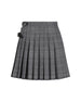 Minigonna Balenciaga a Pieghe in tartan grigio effetto ombreggiato 850673 TQT011240 BALENCIAGA 