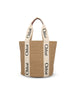 Borsa cesto in carta equo-solidale con nastro Woody. CHC22SS380G55 101 CHLOE' 