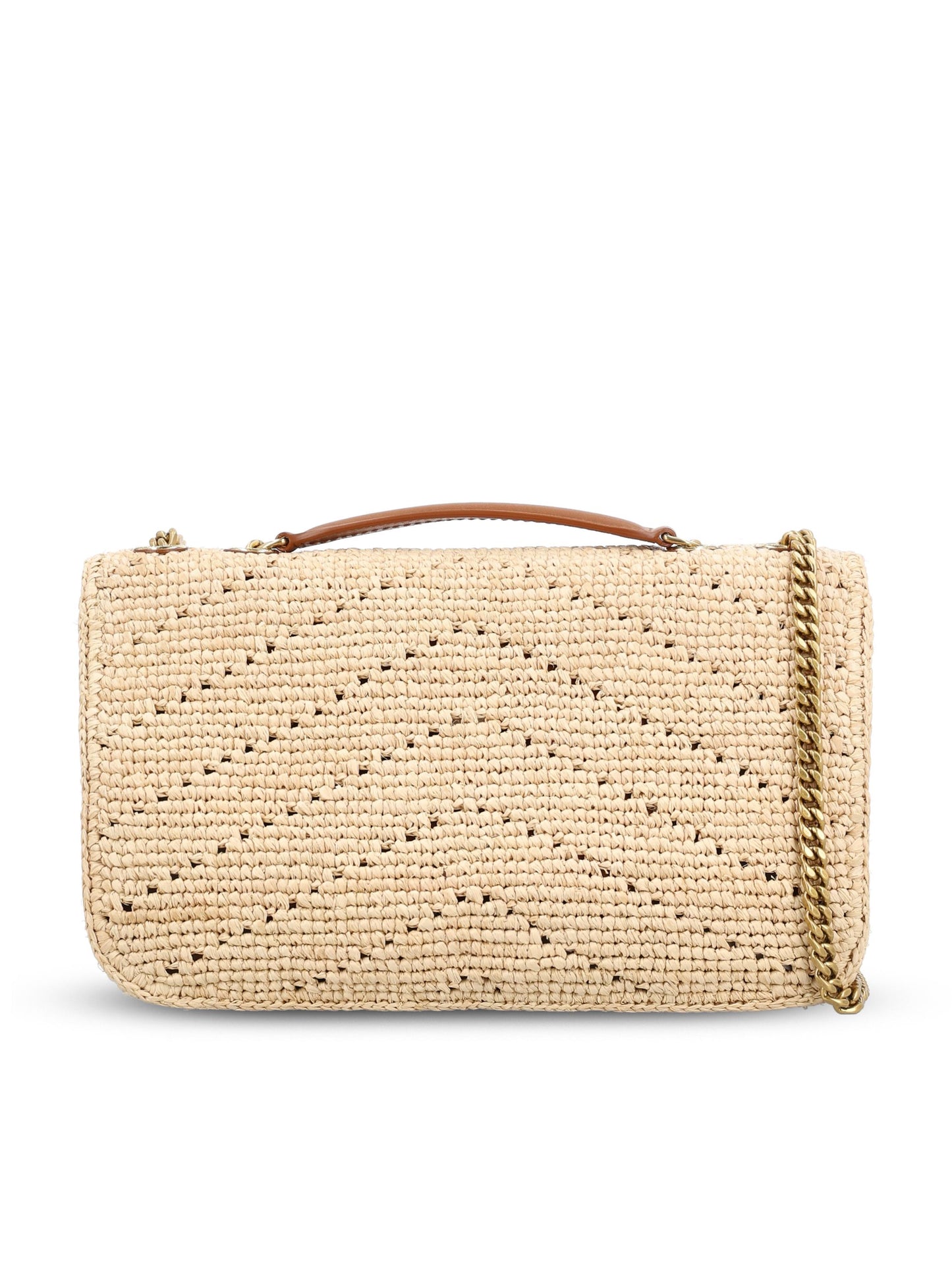 Borsa a spalla realizzata in rafia 868575 GAAFY2791 SAINT LAURENT 
