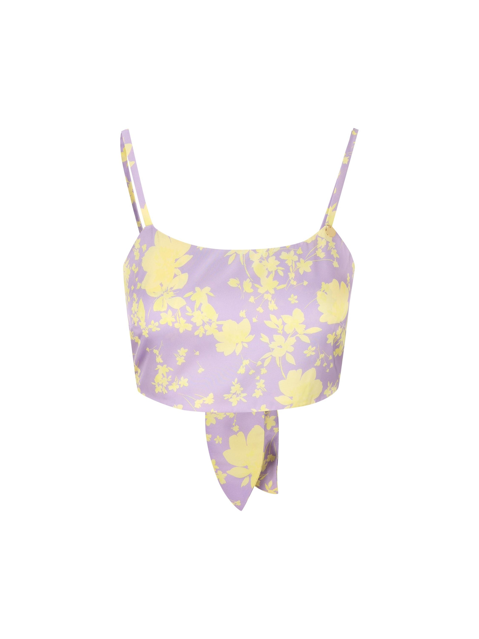 Top realizzato in tessuto riciclato. S26CAT7700  CATALINA 