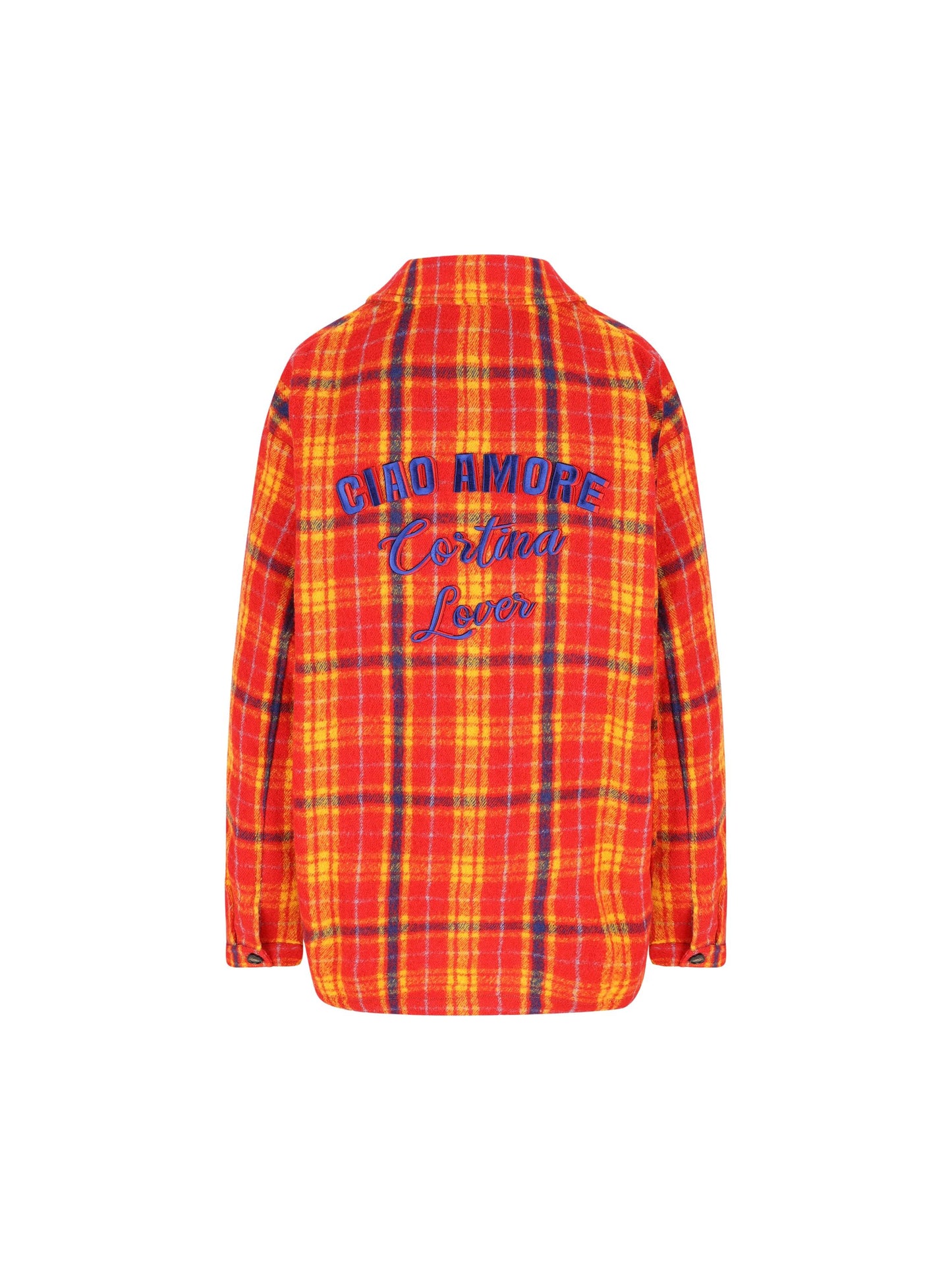 Giacca in lana check "Ciao Amore Cortina Lover" F25TT1133K 13 GIADA BENINCASA 
