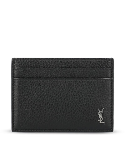 Portacarte realizzato in pelle martellata. 847951 AAELP1000 SAINT LAURENT 