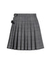 Minigonna Balenciaga a Pieghe in tartan grigio effetto ombreggiato 850673 TQT011240 BALENCIAGA 