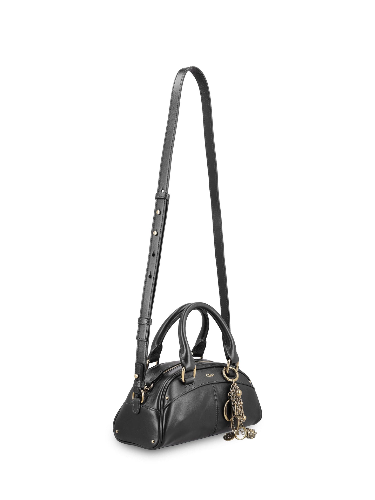 Borsa bowling Chloé piccola in pelle morbida CH26SS956Q86 001 CHLOE' 