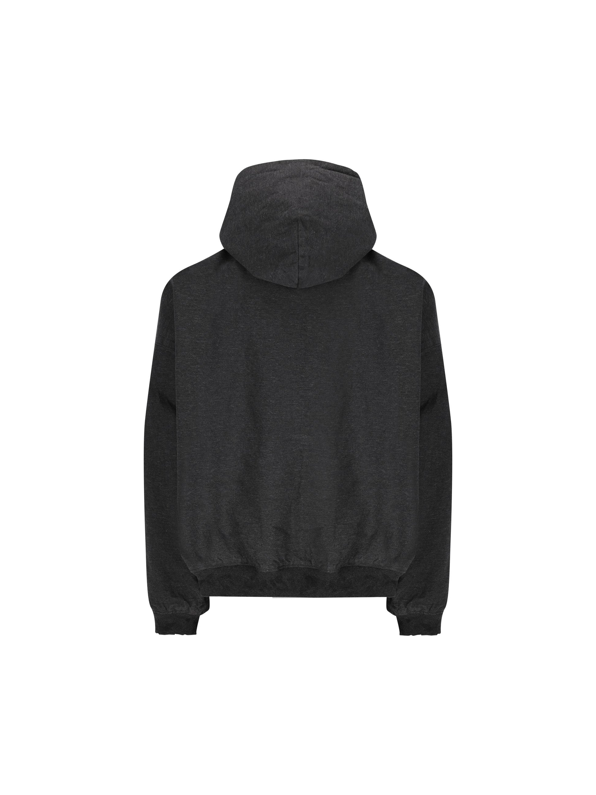 Hoodie in denim Trompe L'Œil con ricamo Loop Sports Icon 838688 TSWB31140 BALENCIAGA 