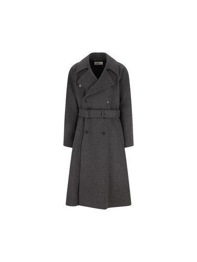 Cappotto lungo realizzato in cashmere. 848512 Y1M971473 SAINT LAURENT 