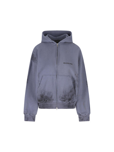 Hoodie Con Zip Balenciaga Back Regular Fit 803264 TTVG13364 BALENCIAGA 