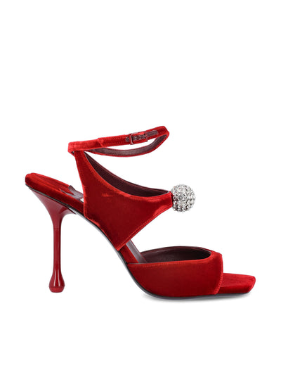 JIMMY CHOO ORB 95IQBRUBY RED/CRYSTAL