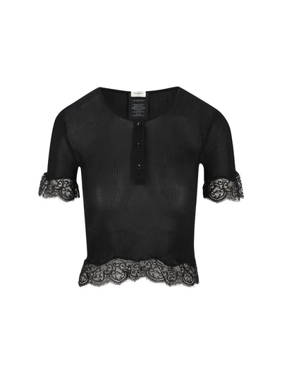 T-shirt realizzata in seta. 851263 Y37SM1000 SAINT LAURENT 