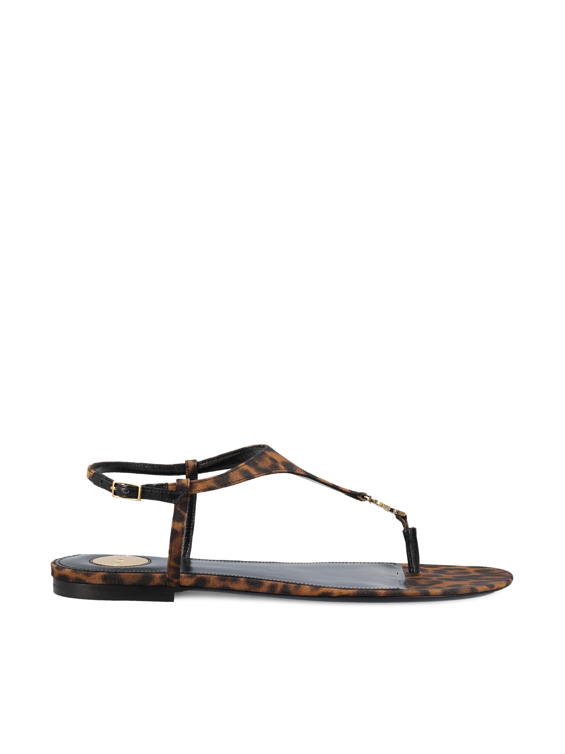 Sandali realizzati in viscosa e ottone. 860715 AAC9X2038 SAINT LAURENT 