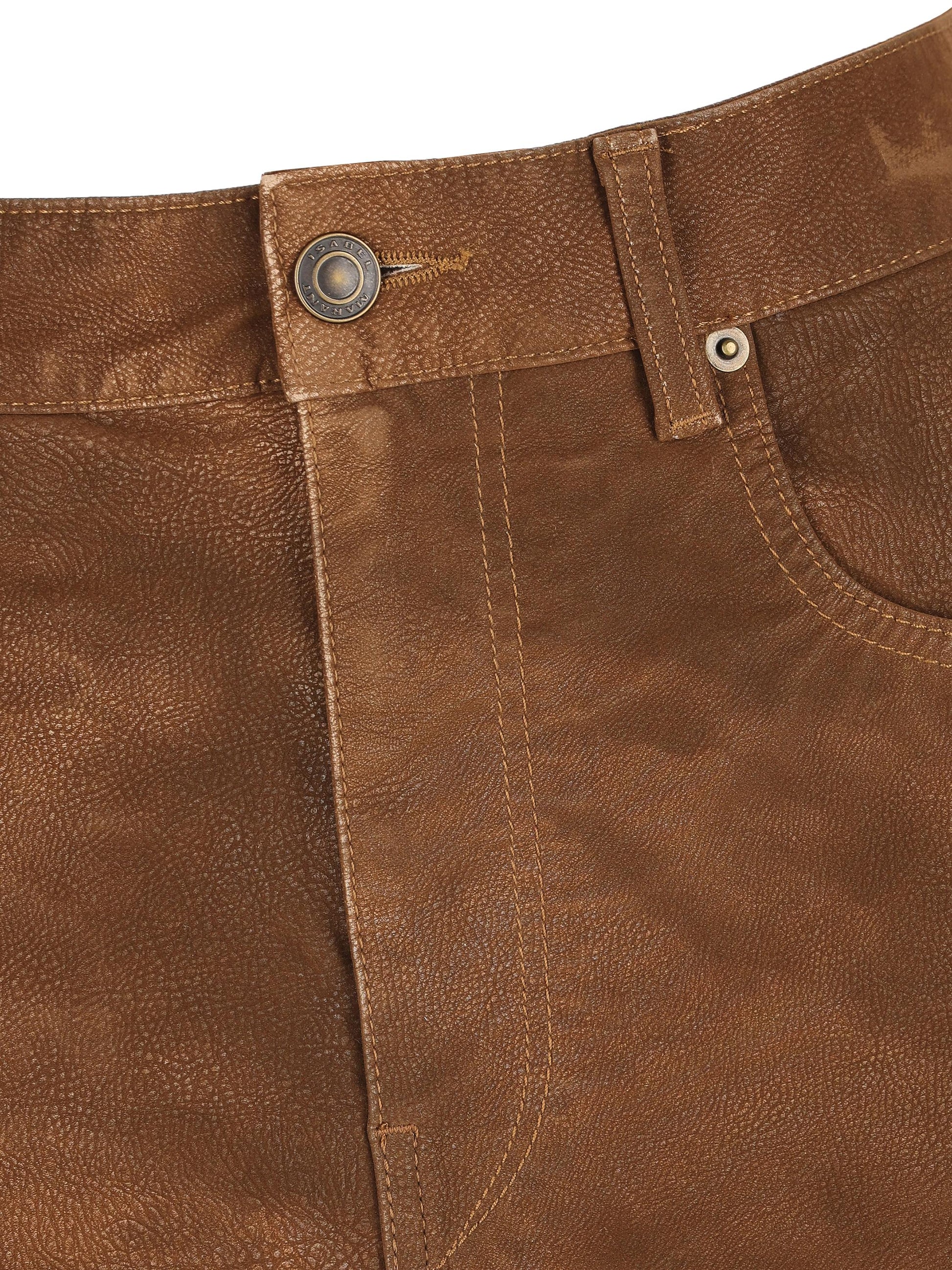 Mini gonna realizzata in poliuretano. 25AJU0363FA-C3B01E 50TO ISABEL MARANT ETOILE 