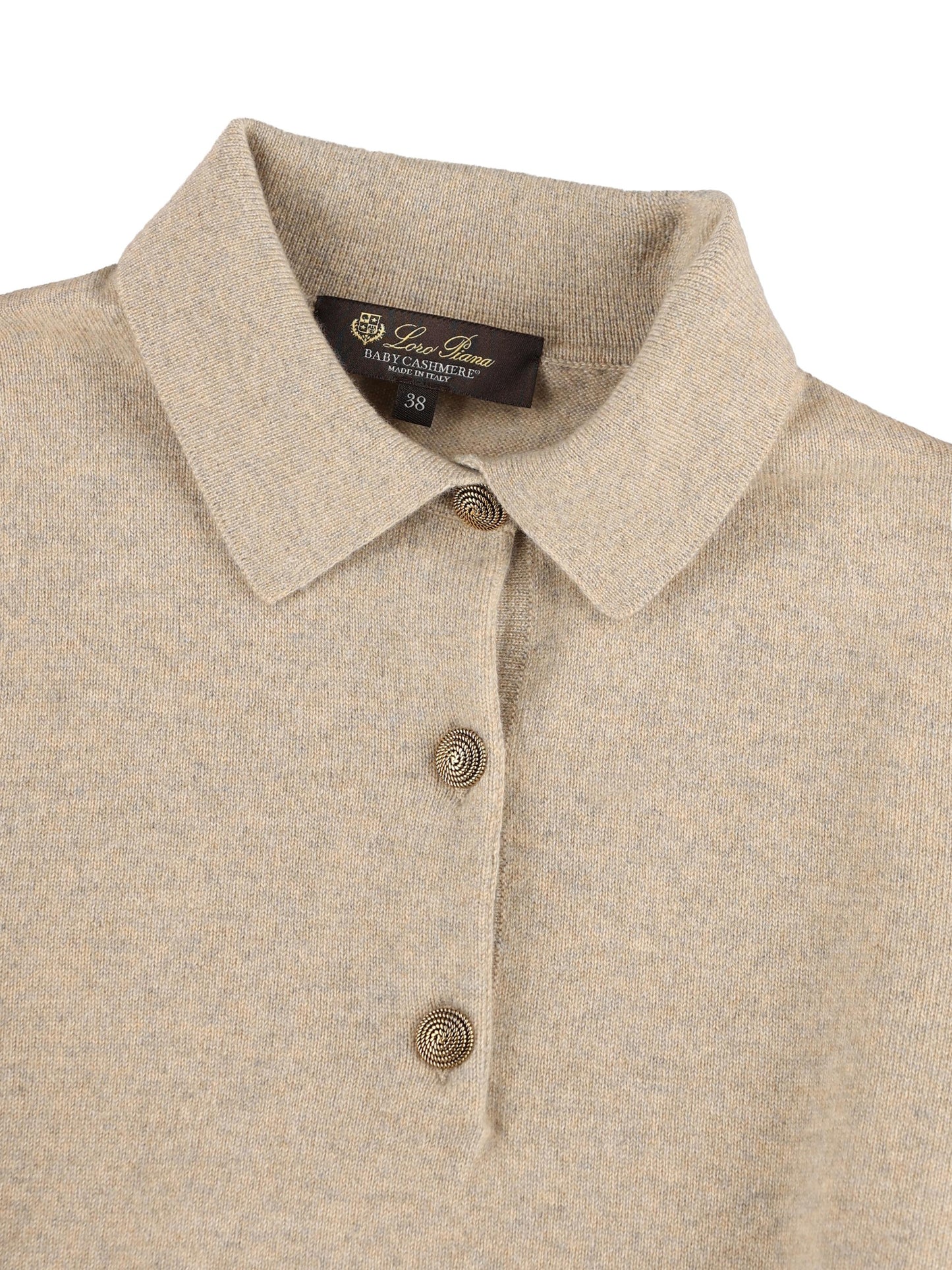 Polo realizzata in baby cashmere. FAQ8646 D0ZI LORO PIANA 