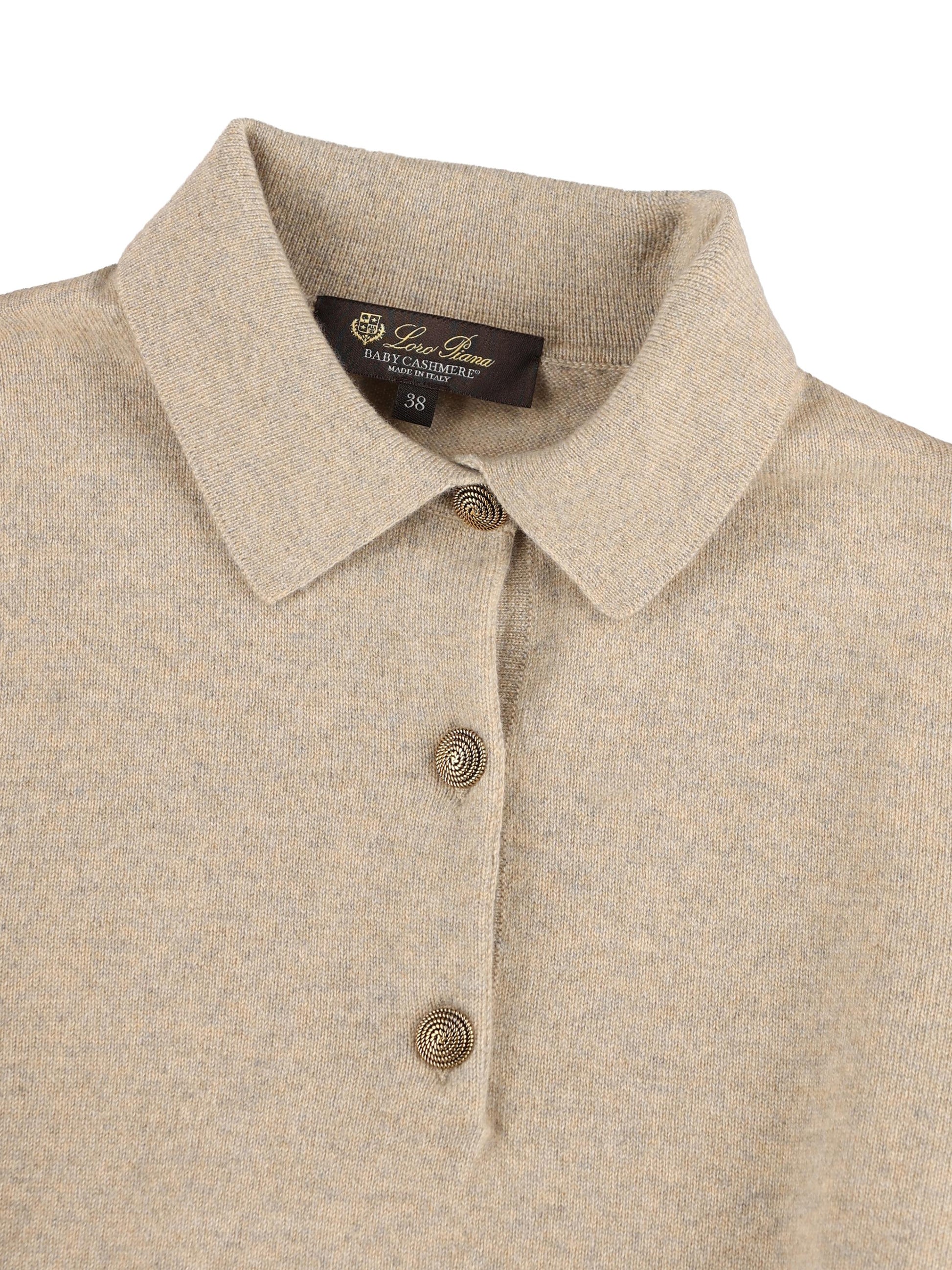 Polo realizzata in baby cashmere. FAQ8646 D0ZI LORO PIANA 